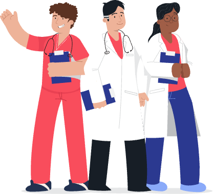 Illustration of neuro care specialists